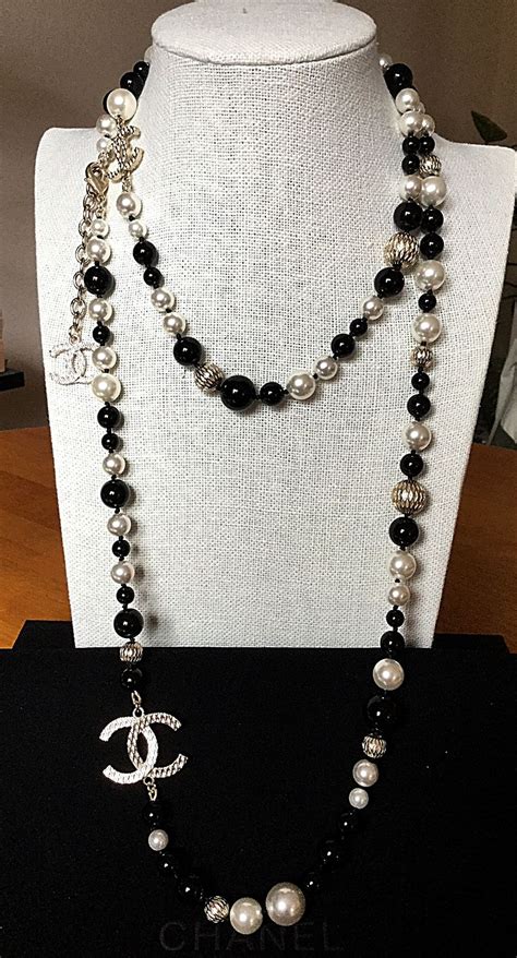 chanel black and white clothes|chanel black and white necklace.